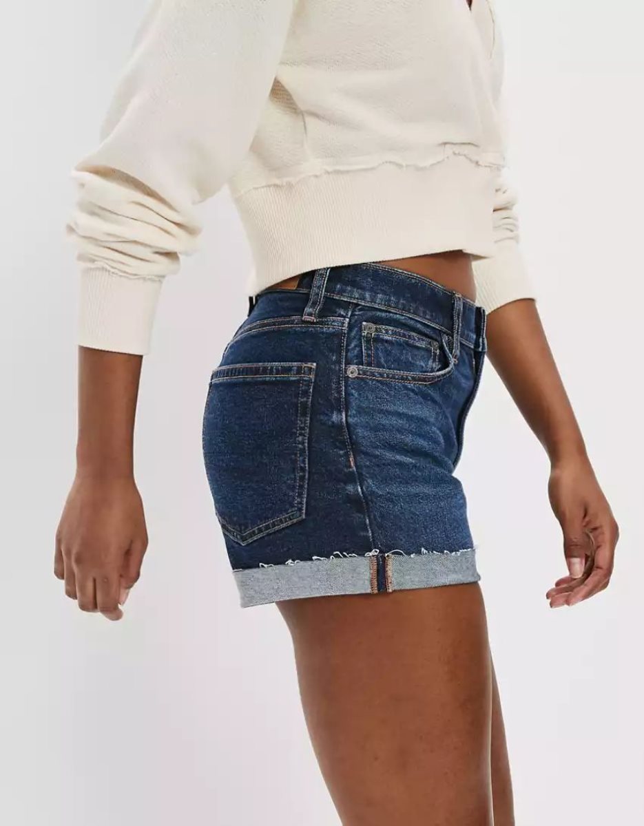 Shorts American Eagle AE Strigid Denim '90s Boyfriend Indigo Foncé Femme | ZPW-33705920